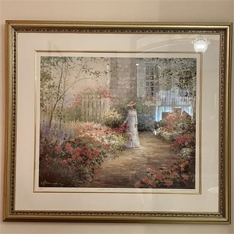 Rowenna Pencil Signed "Island Garden" Numbered 174/1000 Framed Lithograph