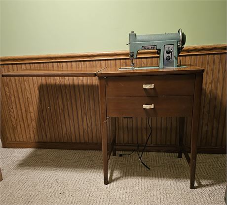 Vintage White cabinet sewing machine