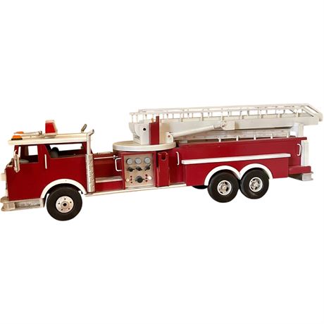 Hand Painted Wooden Fire Truck