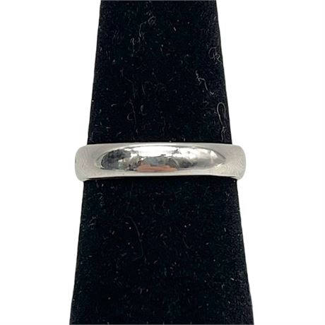 14K White Gold Atasay Kuyumculuk Turkey Size 6.75 Band Ring