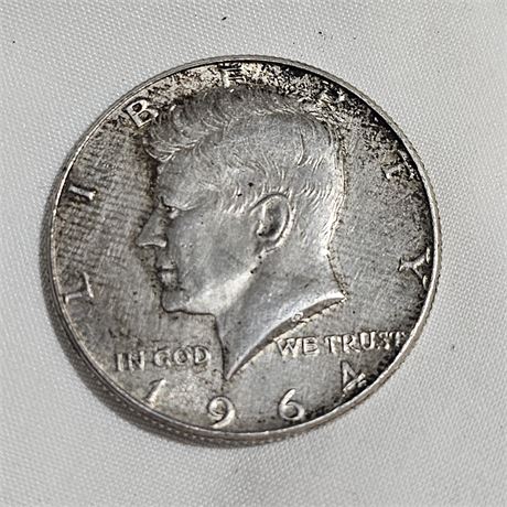 1964 Kennedy Half Dollar Coin. Silver