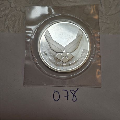 1 Troy OZ. .999 FINE SILVER ROUND US AIR FORCE
