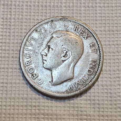 1943 Canadian 25-cent coin Silver