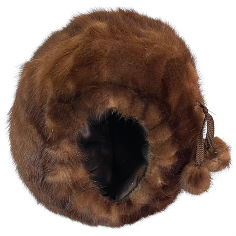 Vtg Mink Fur Wrist Warming Cuff