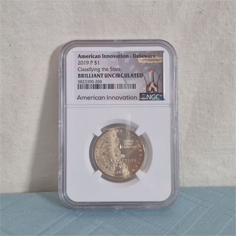 NGC Cert. 2019 Brilliant UNC Delaware Dollar