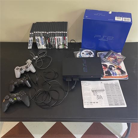 PS2 Bundle - Console, Controllers and Slew of Games
