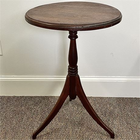 Vintage Round Pedestal Side Table