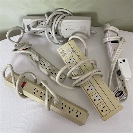 Grouping of 5 Surge Protectors/Power Strips