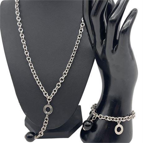 925 Sterling Silver Nomination Necklace & Bracelet Set