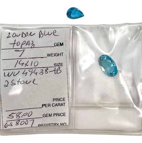 Natural London Blue Topaz Gemstones