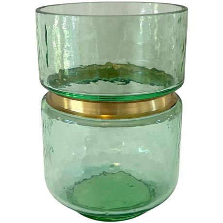 Cyan Designs Glass Hammered Texture Gold-Toned Band Vase