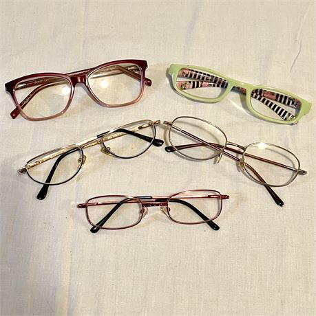 (5) Reader Glasses w/ +1.0 to +2.75 Prescriptions