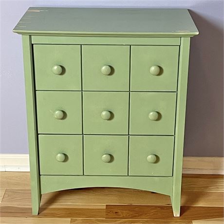 Vintage Green 3-Drawer Accent Chest