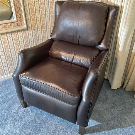 Arhaus Dark Brown Leather Recliner