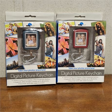 Digital Key Chains (2)- Red & Blue *NIB*