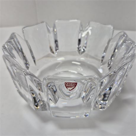 Signed Orrefors Corona Crystal Bowl