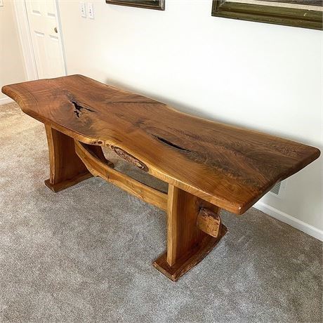 Live Edge Wood Slab Table Inspired by George  Nakashima