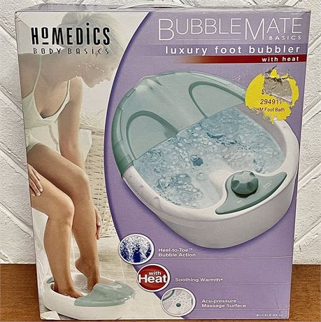 NIB Homedics Luxury Foot Bubbler with Heat