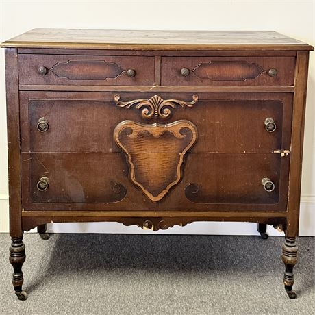 Antique 4-Drawer Dresser on Casters
