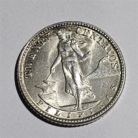1945  Philippine twenty-centavo coin Silver