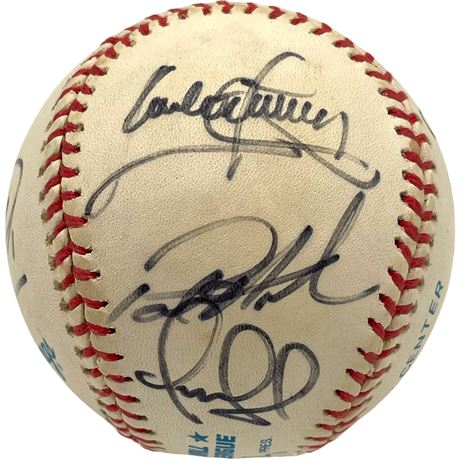 1990s Cleveland Indians Signed Baseball - 9 Players - Giles, Vizquel & More