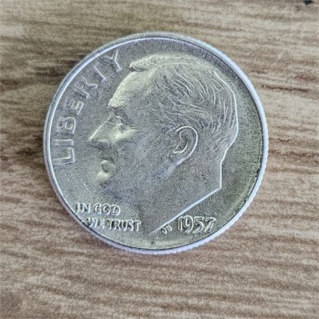 1957 Roosevelt Dime, Silver