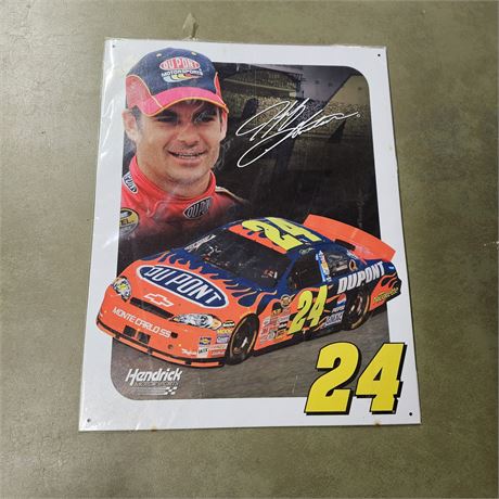 Nascar Hendrick Du Pont Jeff Gordon 24 Metal Tin Sign