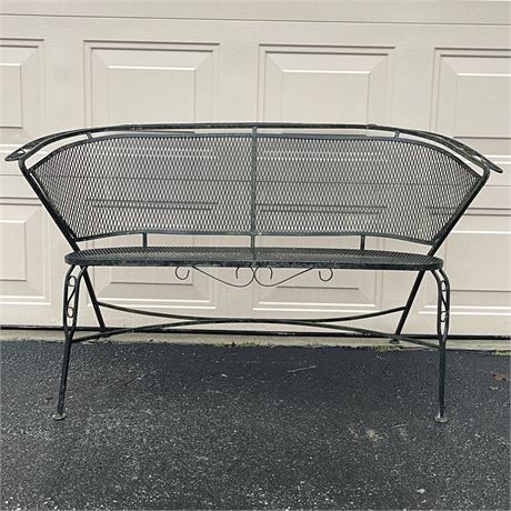 Vintage Patio Bench with Scroll Pattern Trim - Russell Woorard ?