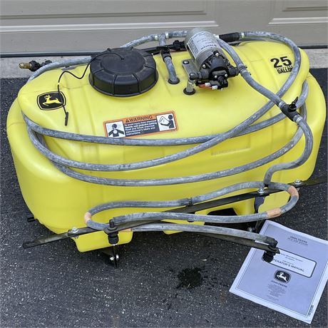 John Deere 25 Gallon Tractor Mounted Sprayer w/ Manual