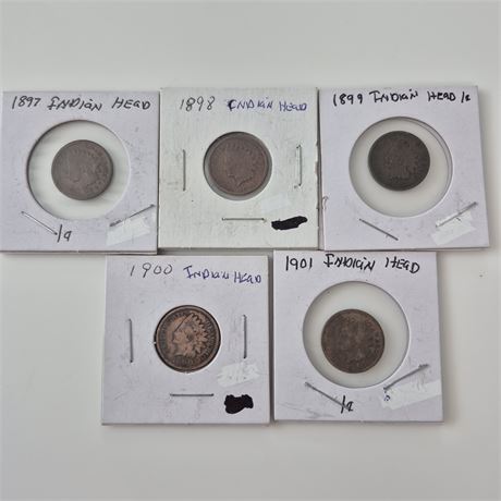 1897-1901 Indian Head, Consecutive Yr Coins