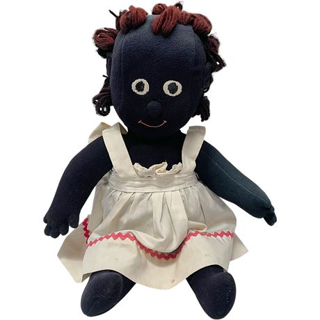 Vtg Collectible Rag Doll w/ Rag Dress