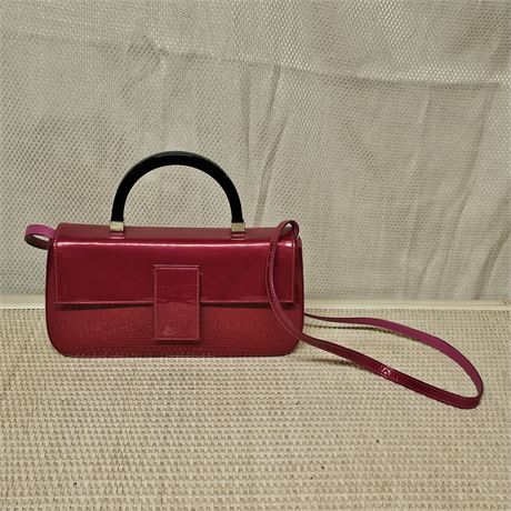 Vintage Stewart Weitzman Pink Patent Leather Clutch Bag