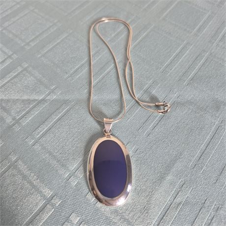 Sterling Chain & Wrapped Pendant