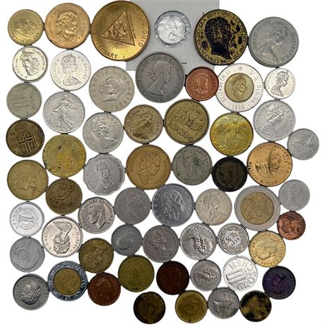 Mixed Variety of Foreign Coins
