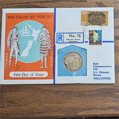 1971 HUTT COMMEMORATIVE NEW ZEALAND FDI PROOF SET