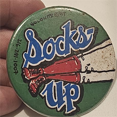 SOCKS Up pin button pinback Grunge Style