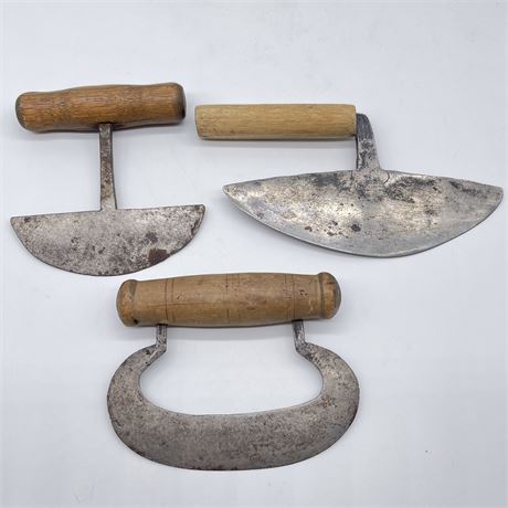 Blazing Auctions - Set of 3 Vintage Primitive Ulu Kitchen Knives