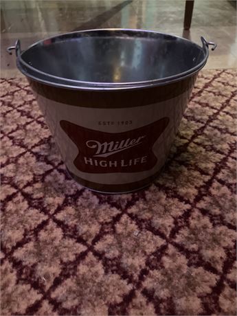 Miller High Life beer ice bucket.