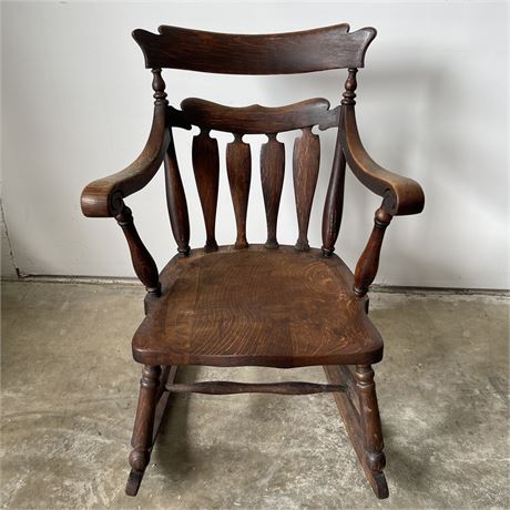 Vintage Solid Wood Rocking Chair