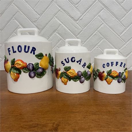Jay Imports 3pc. Fruit Motif Canister Set