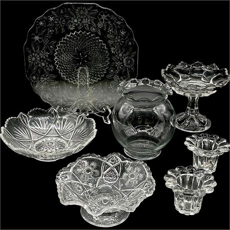 Clear Glass Crystal Candle Holders and More