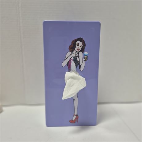 NIB Flying Skirt Tissue Box