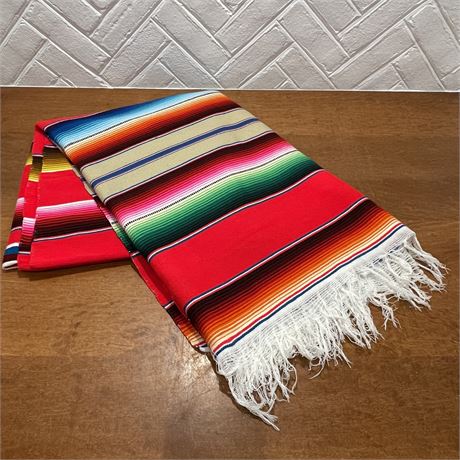 Vintage Mexican Serape Blanket
