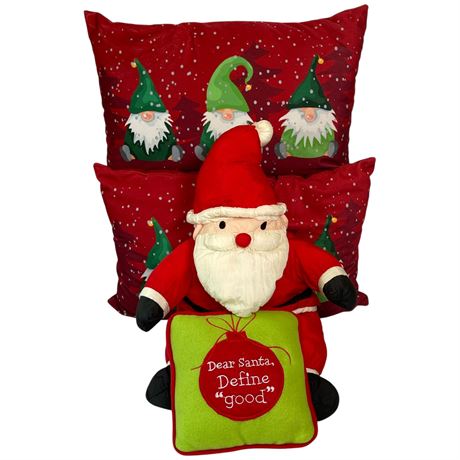 Balloon Club Santa Plush & Decorative Christmas Pillows