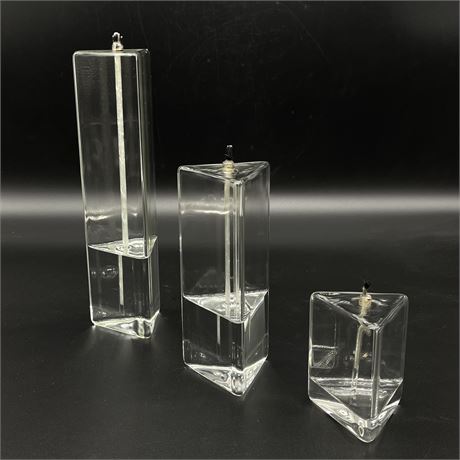 Trio of Firelight Prism Oil Candles