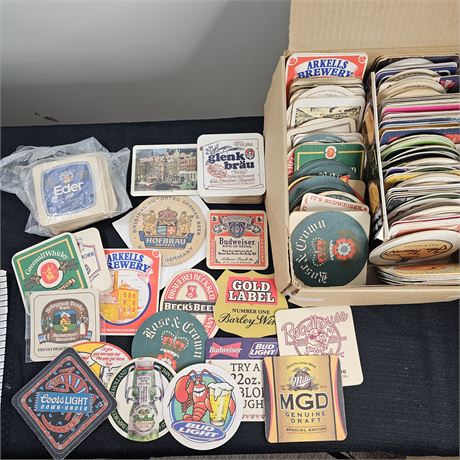 Huge Lot of Beer Coasters~ Vintage Beers & Breweries