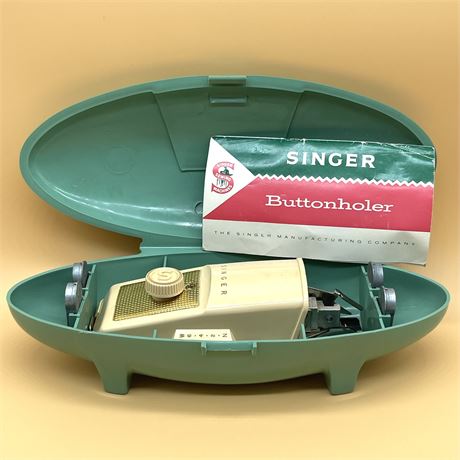 Vintage Singer Buttonholer with Case