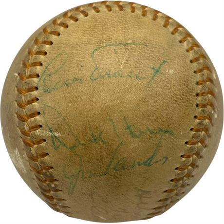 Vtg Cleveland Indians Signed Baseball