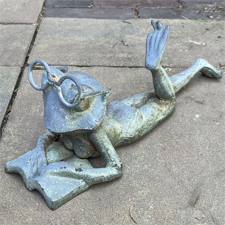 Outdoor Lazy Frog Statue