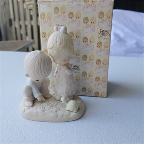 Precious Moments "Thou Art Mine" E-3113 figurine in bisque porcelain